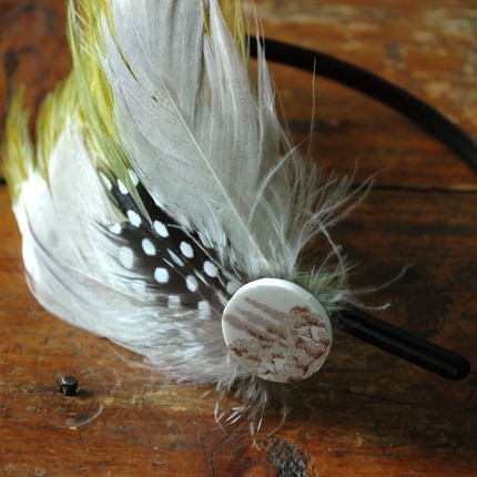 Feather headband for just 35 of your American dollars on Etsy