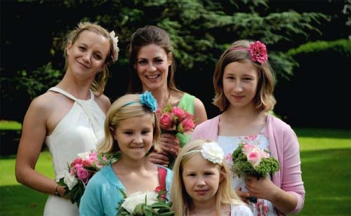 My best woman and flowergirls with a selection of the finest herbal bouquets
